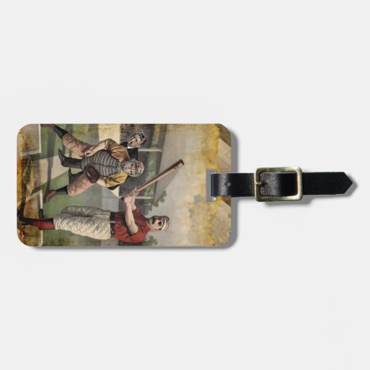 Baseball:Vintag Gepäckanhänger (Vorderseite horizontal)