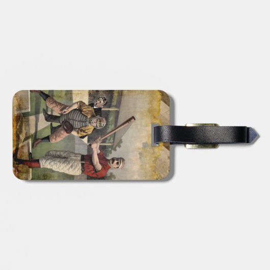 Baseball:Vintag Gepäckanhänger (Rückseite horizontal)