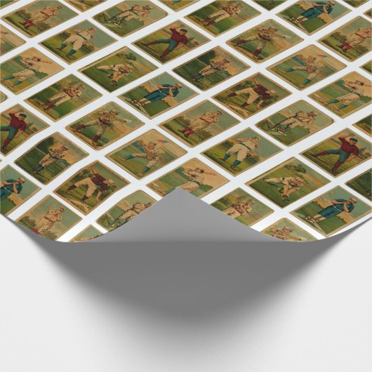 Baseball-Vintag-Geschenk Geschenkpapier (Ecke)