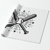 Baseball Vintag Geschenkpapier (Ungerollt)