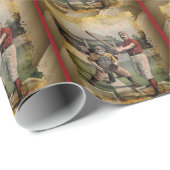 Baseball:Vintag Geschenkpapier (Rolleneckpunkt)