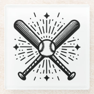Baseball Vintag Glasuntersetzer