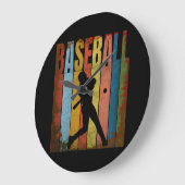 BASEBALL VINTAG GROßE WANDUHR (Winkel)