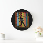 BASEBALL VINTAG GROßE WANDUHR (Zuhause)