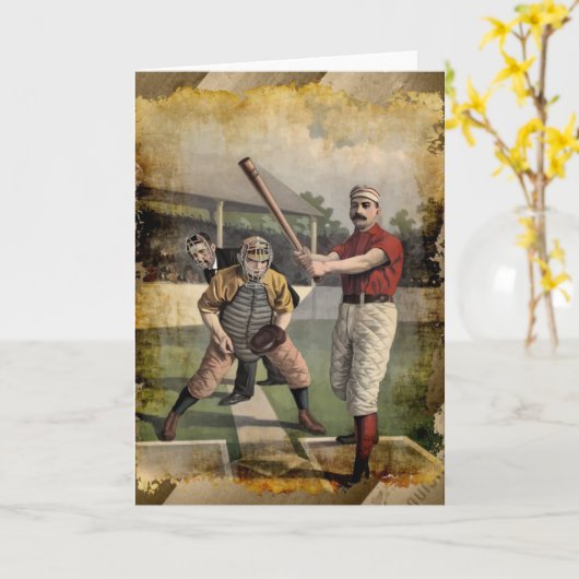 Baseball:Vintag Karte (Gelbe Blume)