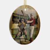 Baseball:Vintag Keramik Ornament (Rechts)