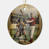 Baseball:Vintag Keramik Ornament (Links)