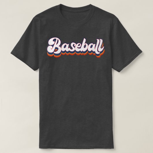 Baseball Vintag Lettern T-Shirt (Design vorne)