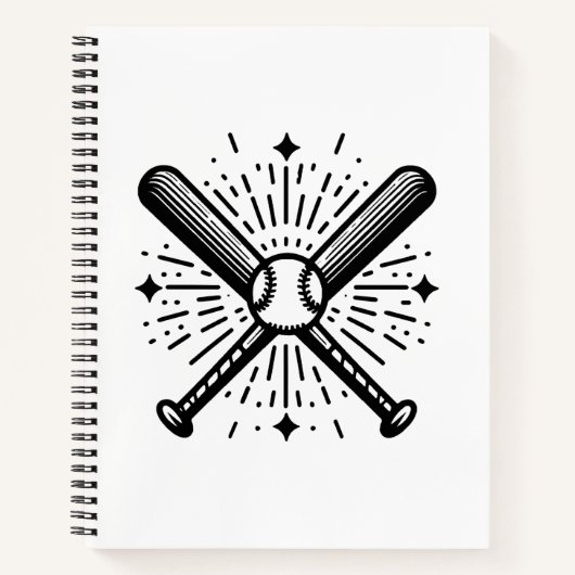 Baseball Vintag Notizblock (Vorderseite)