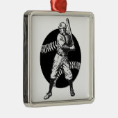 Baseball:Vintag Ornament Aus Metall (Rechts)