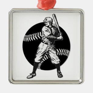 Baseball:Vintag Ornament Aus Metall