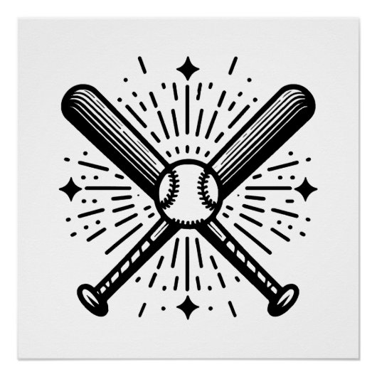 Baseball Vintag Poster (Vorderseite)