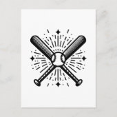 Baseball Vintag Postkarte (Vorderseite)