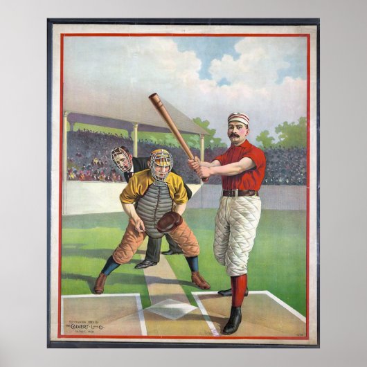 Baseball Vintag Sport Print Poster (Vorne)