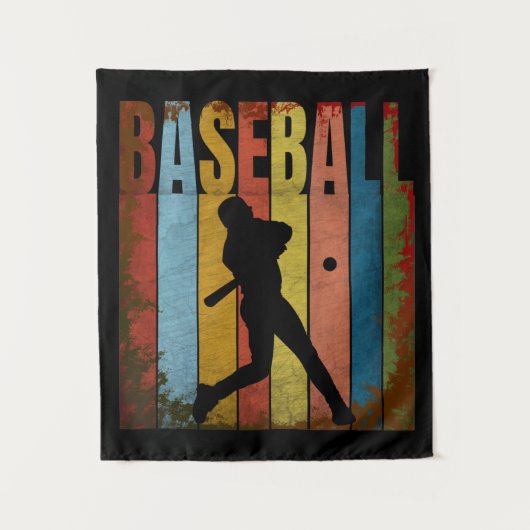 BASEBALL VINTAG WANDTEPPICH (Vorderseite)