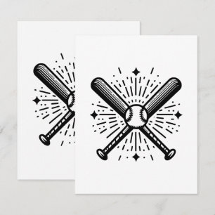 Baseball Vintage Begleitkarte