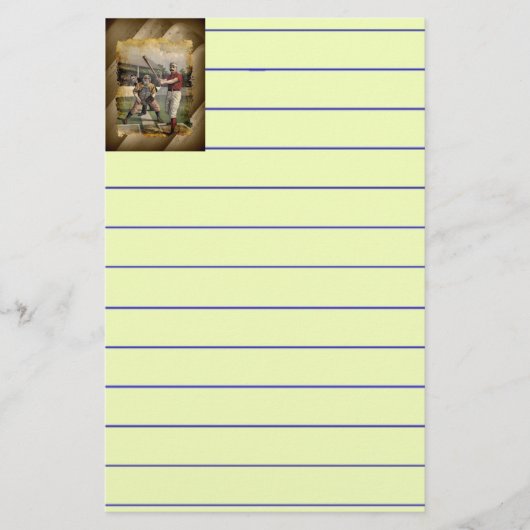Baseball:Vintage Briefpapier (Vorderseite)