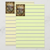 Baseball:Vintage Briefpapier (Vorne/Hinten)