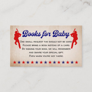 Baseball, Vintage, Bücher für Baby-Beilegerkarte Visitenkarte