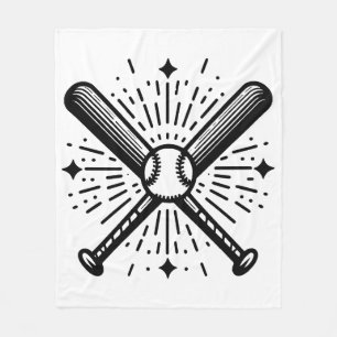 Baseball Vintage Fleecedecke