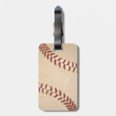Baseball Vintage Gepäckanhänger (Rückseite vertikal)