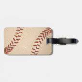 Baseball Vintage Gepäckanhänger (Rückseite horizontal)