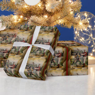 Baseball:Vintage Geschenkpapier