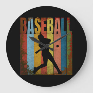 BASEBALL VINTAGE GROßE WANDUHR
