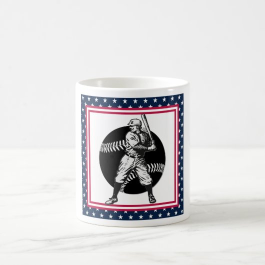 Baseball: Vintage Kaffee-Tasse Kaffeetasse (Mittel)