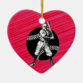 Baseball: Vintage Keramik Ornament (Vorne)