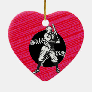 Baseball: Vintage Keramik Ornament