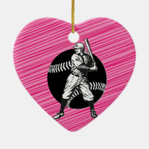 Baseball: Vintage Keramik Ornament