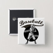 Baseball: Vintage-Knopf Button (Vorne & Hinten)