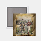 Baseball: Vintage Magnet (Vorderseite/Rückseite)