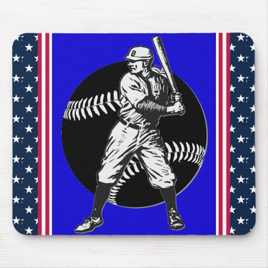 Baseball: Vintage Maus-Pad Mousepad (Vorne)