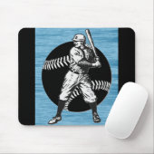 Baseball: Vintage-Mauspad Mousepad (Mit Mouse)