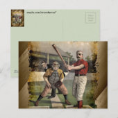 Baseball:Vintage Postkarte (Vorne/Hinten)