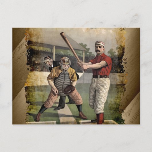 Baseball:Vintage Postkarte (Vorderseite)