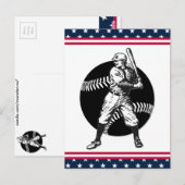 Baseball:Vintage Postkarte (Vorne/Hinten)