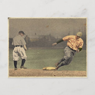 Baseball-Vintage-Postkarte im klassischen Stil Postkarte