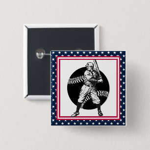 Baseball: Vintage Schaltfläche Button