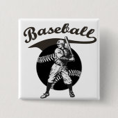 Baseball: Vintage Schaltfläche Button (Vorderseite)