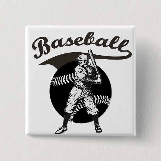 Baseball: Vintage Schaltfläche Button (Vorderseite)