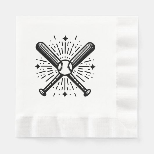 Baseball Vintage Serviette (Vorderseite)