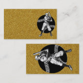 Baseball: Vintage Visitenkarte (Vorne/Hinten)