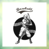 Baseball:Vintager Aufkleber für Fensterklammern (Blatt 3)
