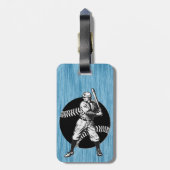 Baseball: Vintager Gepäckanhänger (Rückseite vertikal)