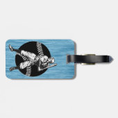 Baseball: Vintager Gepäckanhänger (Rückseite horizontal)