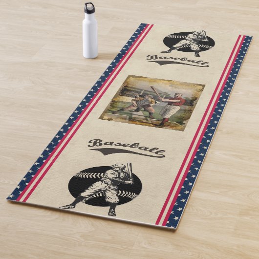 Baseball: Vintager Yogamat Yogamatte (Beispiel)