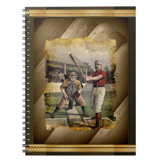 Baseball:Vintages Notebook Notizblock (Vorderseite)
